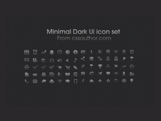 Free Download Minimal Dark UI icon set