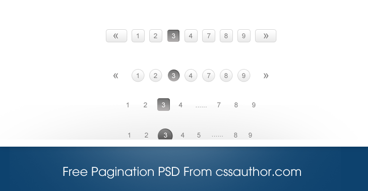 Free Stylish Pagination PSD Download - cssauthor.com