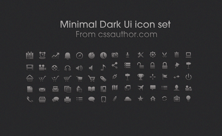 Minimal Dark Ui icon set - cssauthor.com