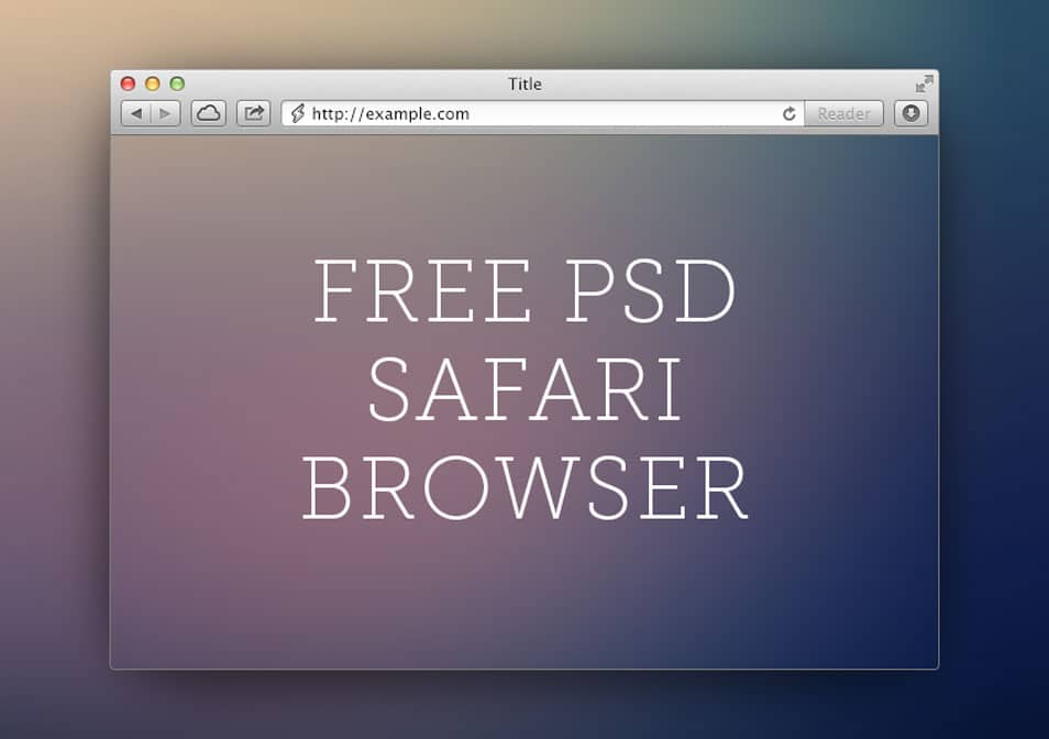My safari browser PSD Template