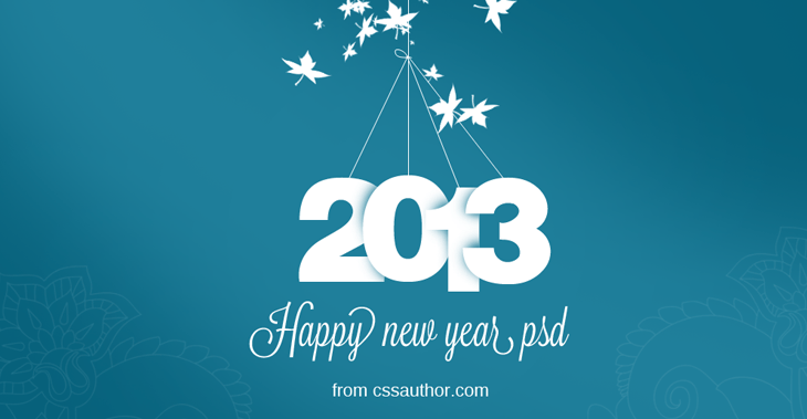 New Year Greeting Card PSD Free Download - cssauthor.com