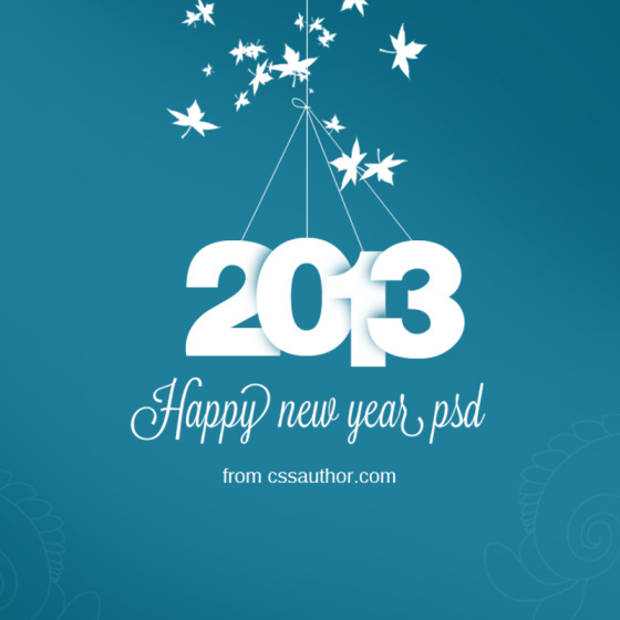New Year Greeting Card PSD Free Download