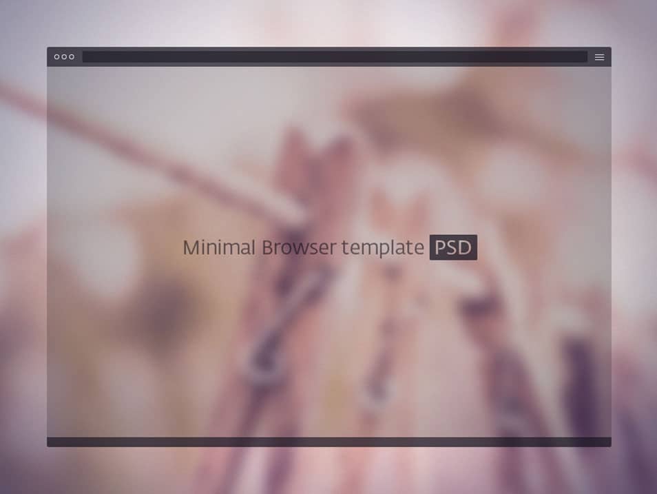 PSD Dark Minimal Browser Template