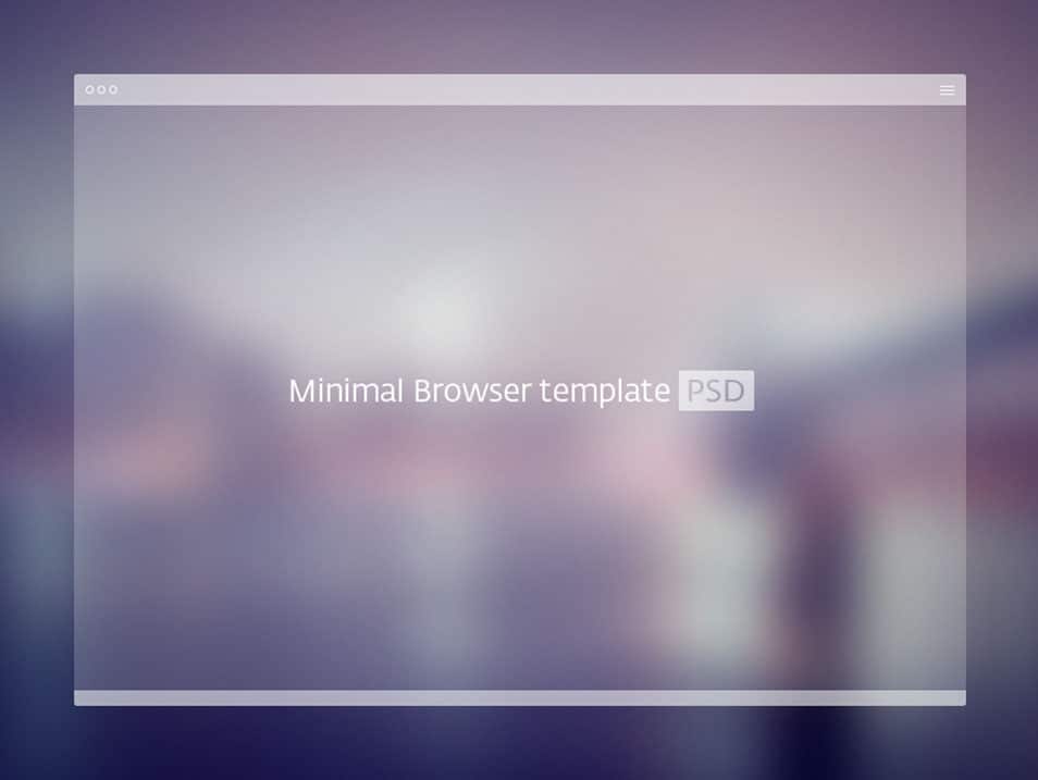 PSD Minimal Browser Template