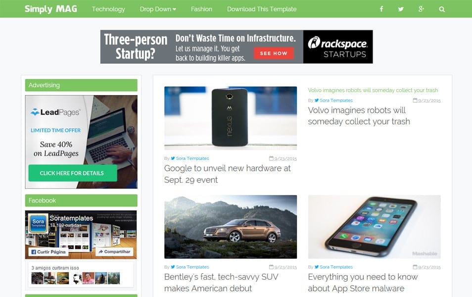 Simply Mag Responsive Blogger Template