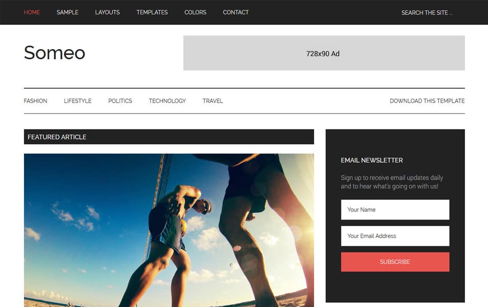 Someo Responsive Blogger Template