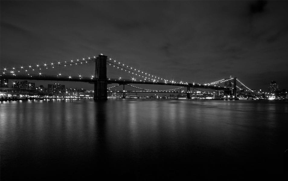 The monochromatic Brooklyn Bridge