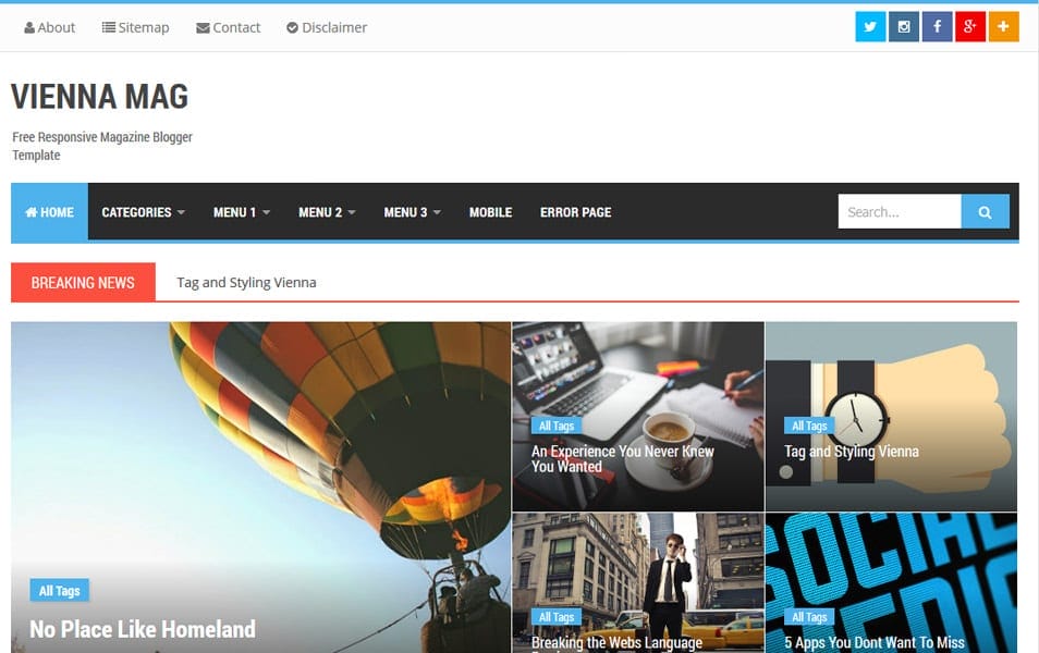 Vienna Mag Responsive Magazine Template