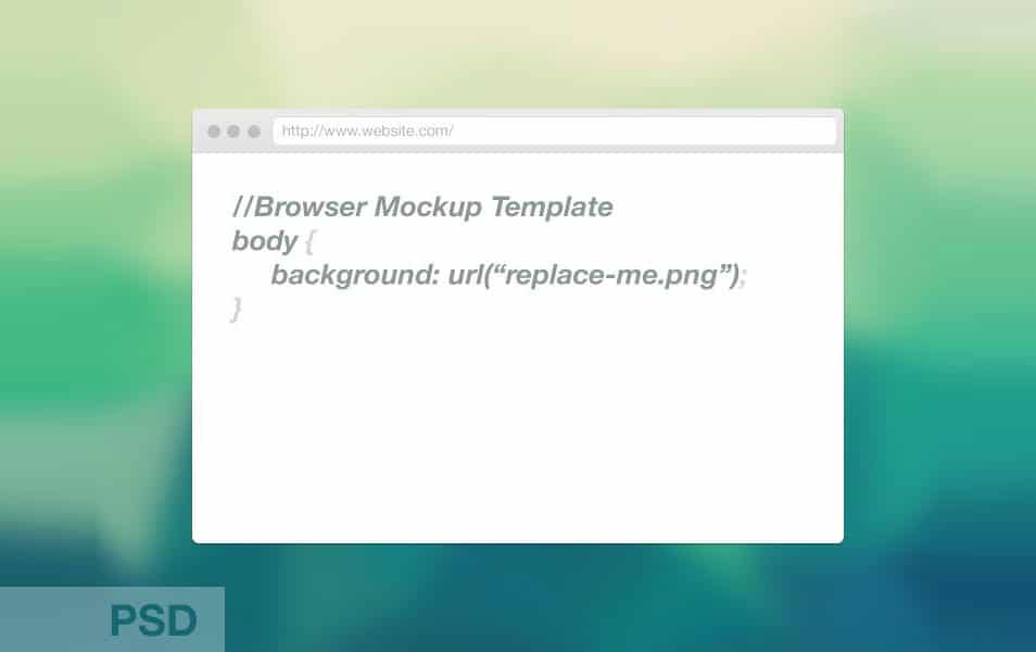 Web Browser Mockup Template