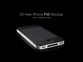 3D View iPhone PSD Mockup for Free Download