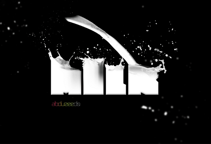 Awesome Milk Typography Effect