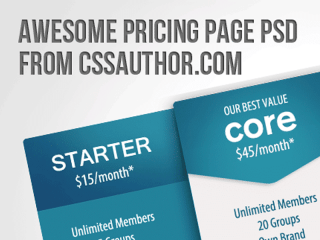 Awesome Pricing Page PSD for Free Download