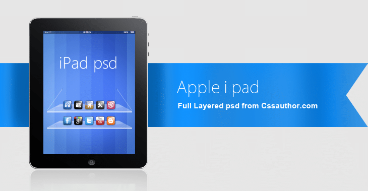 Beautiful Apple iPad PSD for Free Download - cssauthor.com