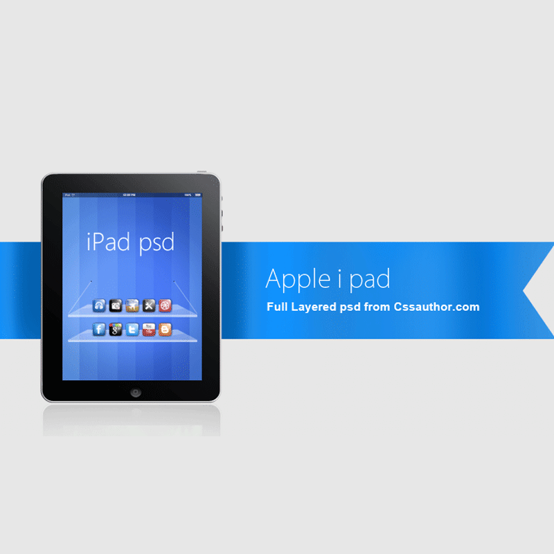 Beautiful Apple iPad PSD for Free Download