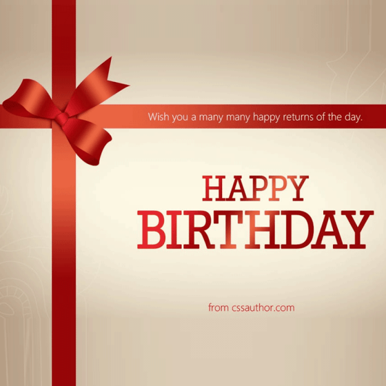 Beautiful Birthday Greetings Card PSD for Free Download