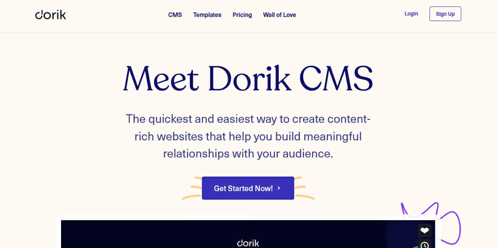 Best Content Management Systems 20 Dorik CMS