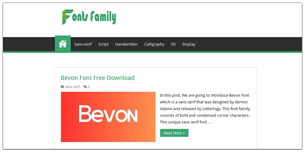 Free Fonts Family