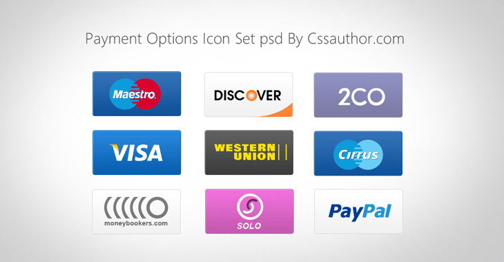 High Quality Payment Options Icon Set for Free Download - cssauthor.com