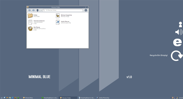 Minimal Blue GUI Kit