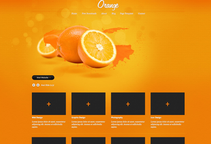 Orange-–-PSD-website-template