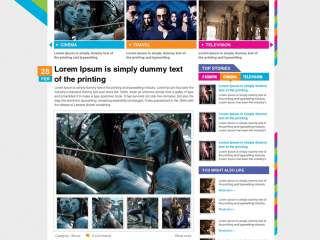 Premium Magazine Blog Template PSD for Free Download