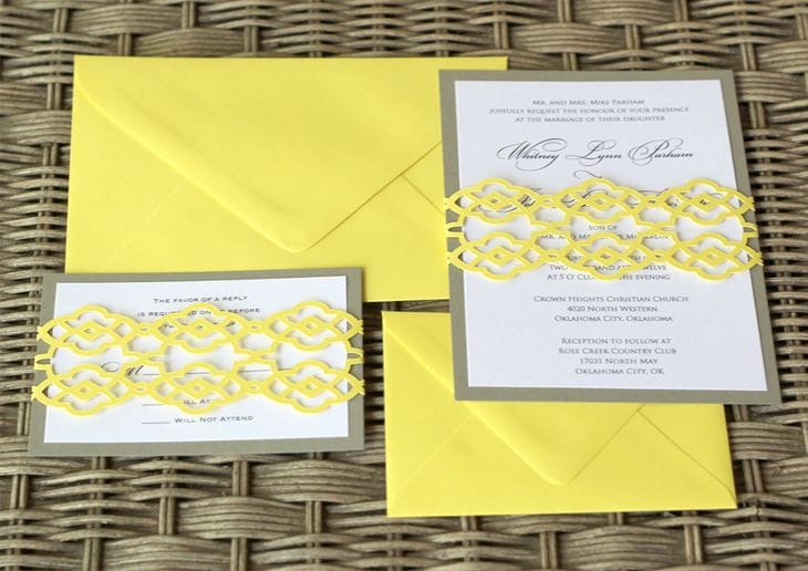 Summer Palace Fret Wedding Invitation Design