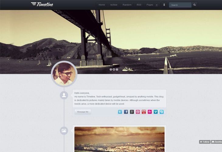 Timeline - Premium Tumblr Theme