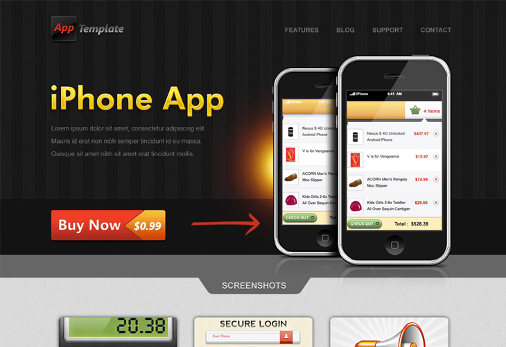 iPhone-App-Website-Template