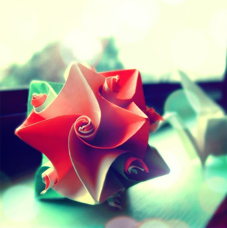 Red Origami Ball
