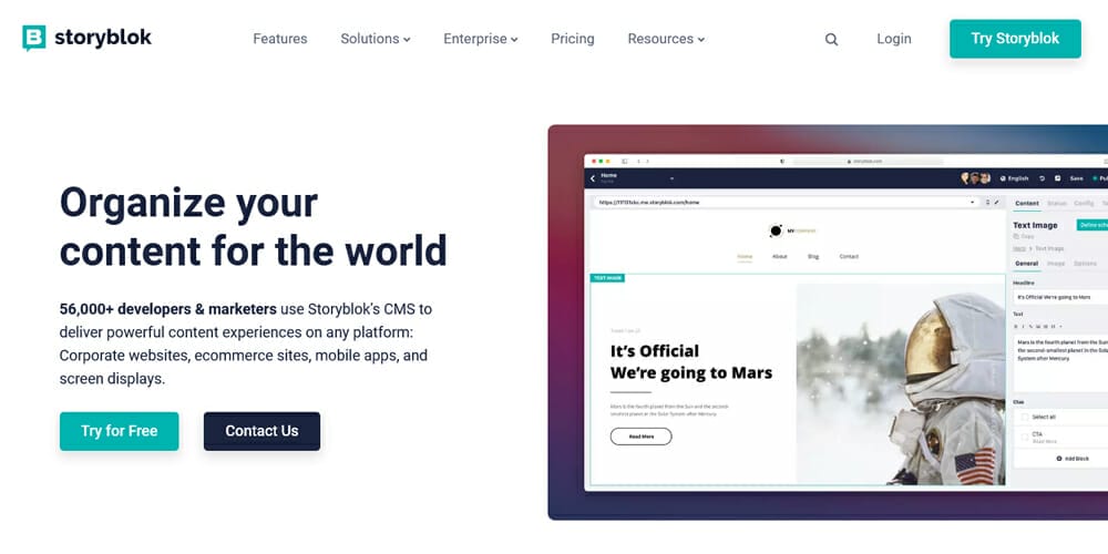 Best Content Management Systems 66 storyblok