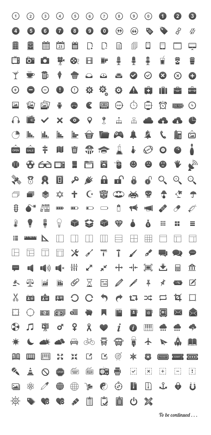 350 pixel perfect glyphs icons