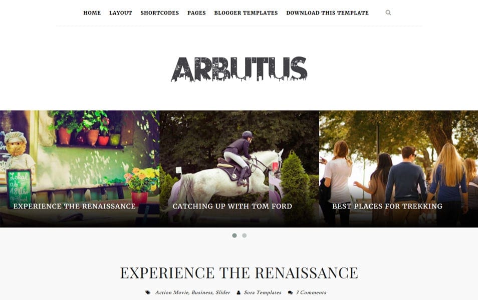 Arbutus Responsive Blogger Template