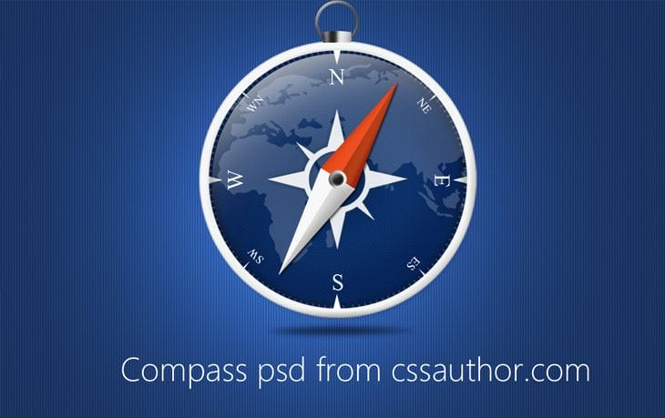 Beautiful Compass PSD for Free Download - cssauthor.com