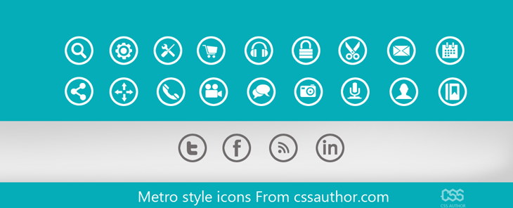 Beautiful Metro style icons PSD for Free Download - cssauthor.com