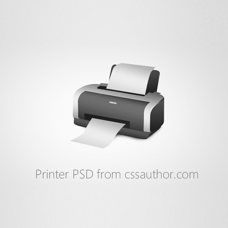 Beautiful Printer PSD for Free Download