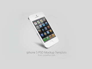 Beautiful iPhone 5 Mockup PSD Template for Free Download