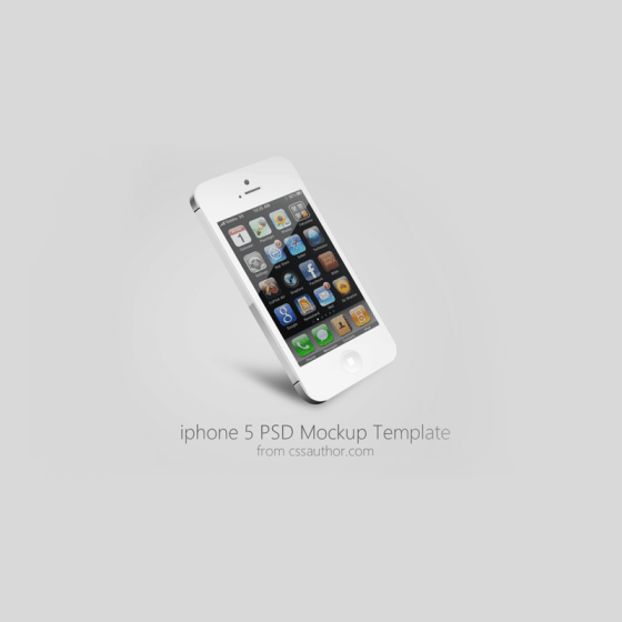 Beautiful iPhone 5 Mockup PSD Template for Free Download