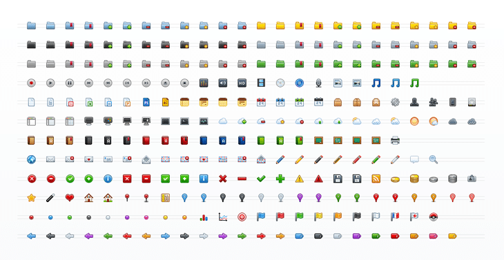 Colored Mini Icon Set (300 icons)