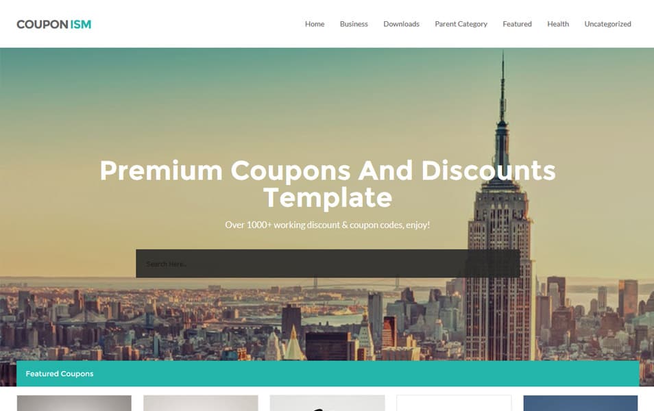 Couponism Responsive Blogger Template