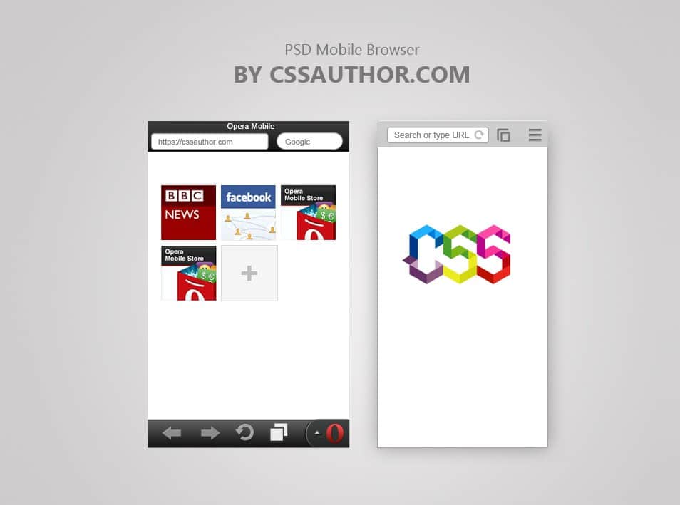 Free Mobile Browser Template PSD