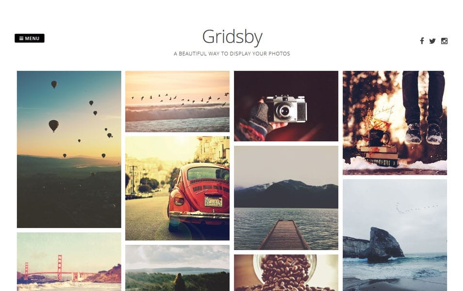 Gridsby Pinterest Style WordPress Theme