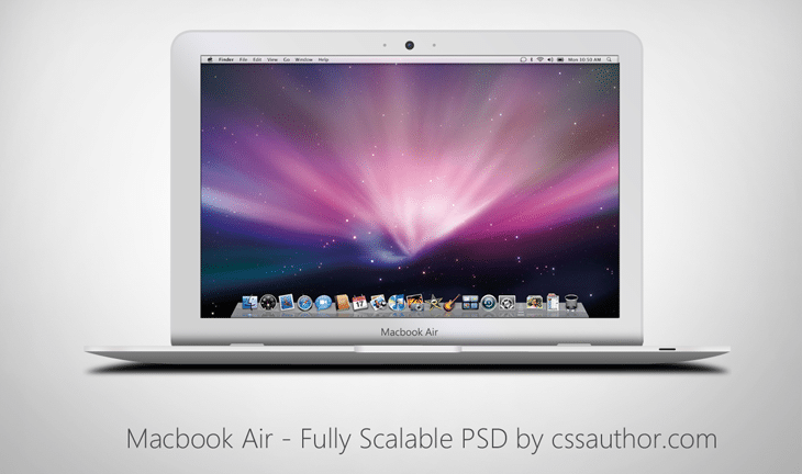 Macbook Air - Fully Scalable PSD for Free Download - cssauthor.com