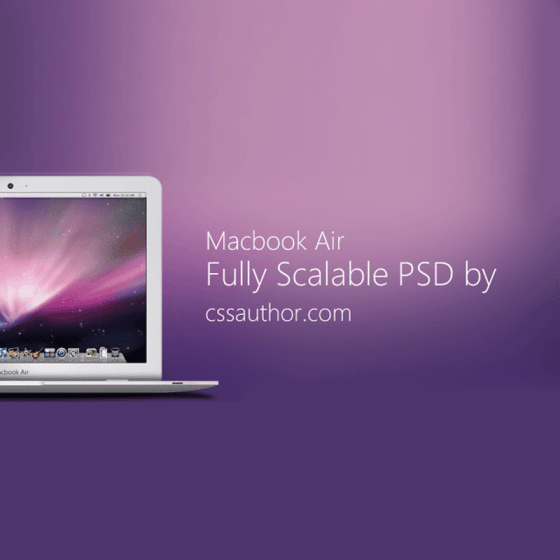 Macbook Air - Fully Scalable PSD for Free Download 1