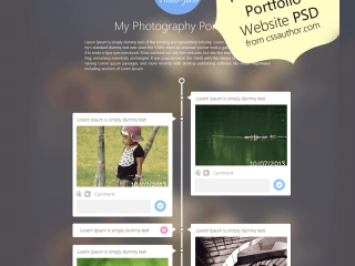 Photography Portfolio Website Template Design PSD from CSS Author