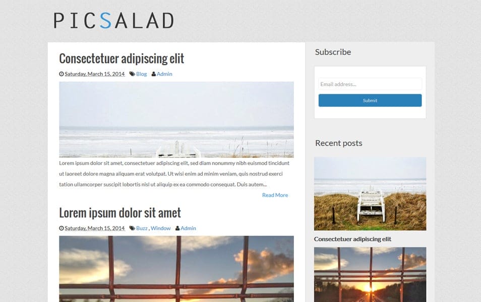 Picsalad Responsive Gallery Blogger Template
