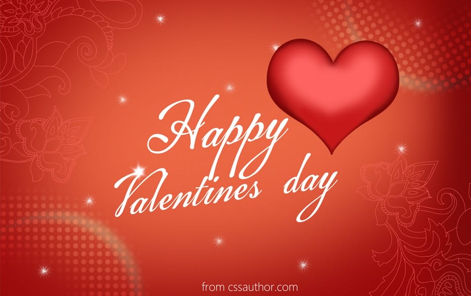 Romantic Valentines Day Card PSD