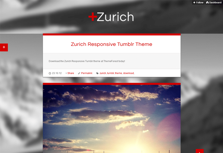 Zurich Responsive Tumblr Theme