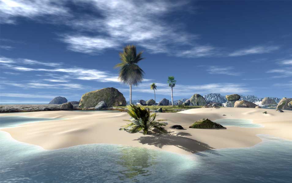 3D Beach Wallpaper