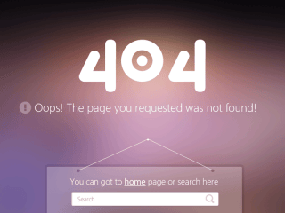 404 Error Page PSD Template for Free Download