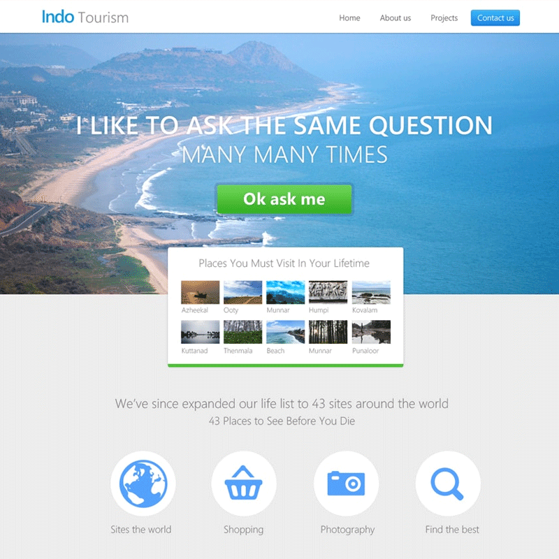 Beautiful Travel and Hotel Website Template PSD for Free Download